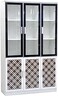 Galaxy Design Modern Wooden File Cabinet 6 Door,Glass Door Cabinet White Color