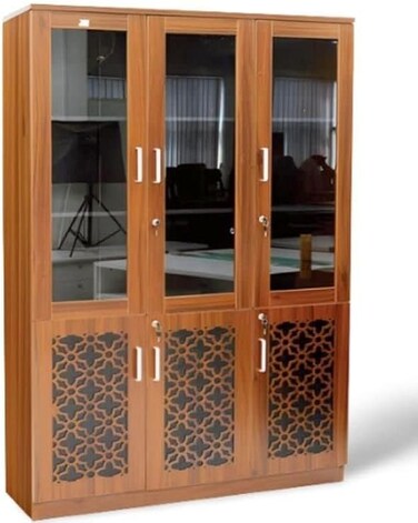 Galaxy Design Modern Wooden File Cabinet 6 Door,Glass Door Cabinet