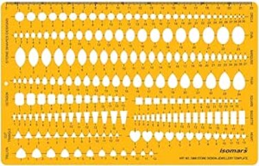Isomars Jewelry Designing Template-Combination Stone Shapes Stencil (1889)