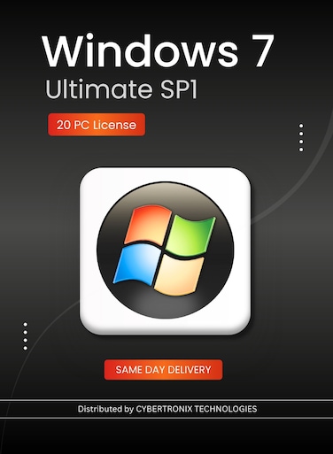 Microsoft Windows 7 Ultimate SP1   20 PC License   Digital License   SAME DAY DELIVERY