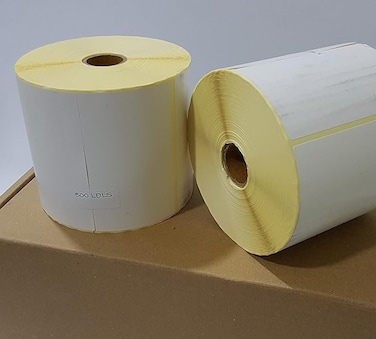 2 Rolls - Address Label, Barcode Label Sticker Direct Thermal 4x6 Inches (100x150mm) 500 Labels per Roll