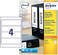 Avery L7171-100 Self-Adhesive Lever Arch File Labels, 4 Labels Per A4 Sheet, 100 Labels Per Pack, White