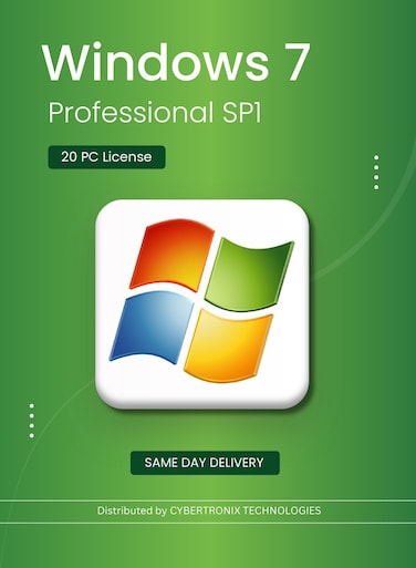 Microsoft Windows 7 Professional SP1   20 PC License   Digital License   SAME DAY DELIVERY