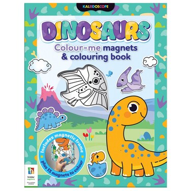 Hinkler Dinosaurs Colour-Me Magnets - DIY Dinosaur Magnet Art Set includes magnetic frame and 15 magnets to colour, Fun Magnetic Activities, Easy-to-Use Magnet Set,  Dinosaur-Themed Craft