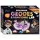 Hinkler Curious Universe Dig &amp; Smash Geodes Kit - DIY Geode Discovery Set includes safety goggles, 2 geodes, dig block filled with 3 gemstones, chisel
