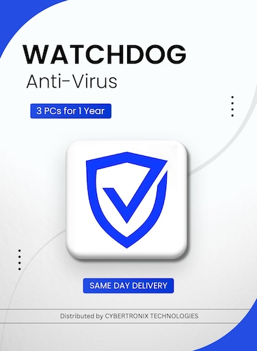 Watchdog Anti-Virus   3 PCs for 1 Year   Digital License   SAME DAY DELIVERY