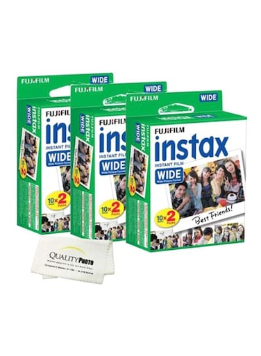 Pack Of 3 Instax Wide Instant Film white