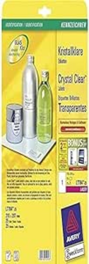 Avery Zweckform L7784-25 Crystal Clear Labels 210 x 297 mm