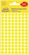 Avery Zweckform 3013 Color coding dot permanent stickers &Oslash; 8 mm, Set of 416, Yellow
