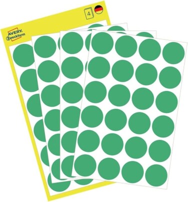 Avery Zweckform Colour Coding Dots, Green