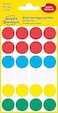 AVERY Zweckform 3089 selbstklebende Markierungspunkte 96 St&uuml;ck (&Oslash;18mm, Klebepunkte auf 4 Bogen, Punktaufkleber zur Farbcodierung, runde Aufkleber f&uuml;r Kalender, Planer und zum Basteln, Papier) bunt