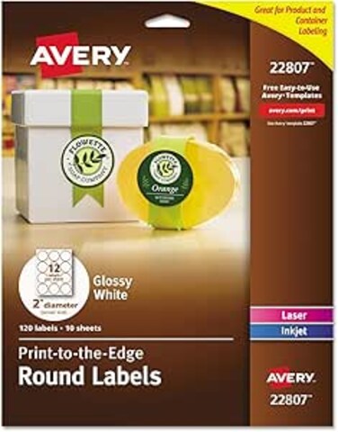 Avery Ave22807 5.1 cm Round Labels 120 Labels