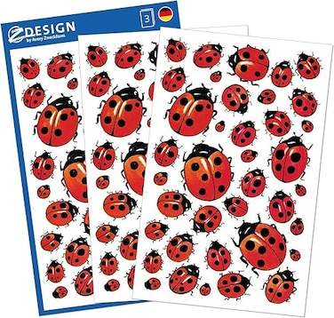 Avery Zweckform Decorative Sticker, Lucky Ladybird Paper Material 114 Aufkleber Gl&uuml;cks-Marienk&auml;fer