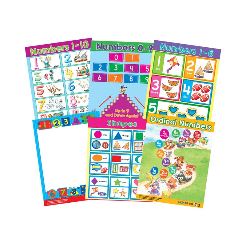Buy Preschool Maths (6 Wall Charts) - Educational Wall Chart Pack in ...