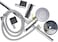 REEF Modern Shower Head System, Adjustable Slide Bar, Multi-Function Sprayer, Chrome Finish with Flexible Hose, Model RF-SK-03