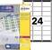 AVERY The 7159-10-240 Adhesive Labels White Personalisable for Timbre. 63.5 x 33.9 mm Colour Laser