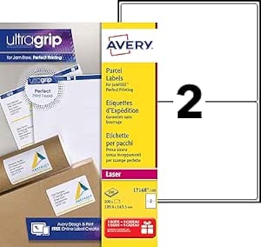 Avery White Address Label - Laser - L7168