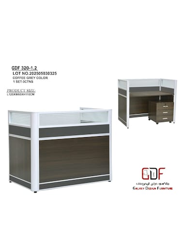 Galaxy Design Reception Office Desk Table &ndash; Modern Front Office Reception Counter with Storage, Premium Wooden Reception Desk for Office &amp; Commercial Use