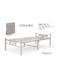Galaxy Design Steel Folding Metal Bed without Mattress (Single, Blue, 190 X 90 CM)