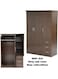 Galaxy Design 3 Door Wardrobe with Drawers &ndash; Modern Cherry MDF Wooden Bedroom Closet with Spacious Storage, GDF-633 Cherry