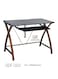 Galaxy Design Glass Top Office Table &ndash; Modern Computer Desk with Keyboard Tray for Home &amp; Office