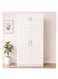 Galaxy Design 2-Door Wardrobe Cupboard with Storage Shelves, Hanging Space &amp; Lockable Doors, GDF-ND841 White