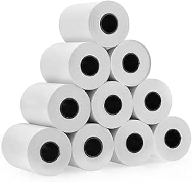 57x40 mm Thermal Paper Till Rolls, Cash Register Receipt, for PDQ POS EPOS EFTPOS, Credit Card Machine (50)