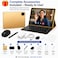 Modio M42 Tablet 10.1" IPS HD, 8GB RAM 512GB Storage, Android 13, 10000mAh, Dual SIM WiFi, 13MP Camera, Keyboard Mouse Pen Bundle Gold