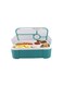 Bento Lunch Box -Leakproof, BPA-Free, Airtight Tiffin with Spoon &amp; Fork- 5 Compartments, 1100ml, Microwave Safe Bento Box For Kids &amp; Adults - Ideal for School &amp; Office (Teal)