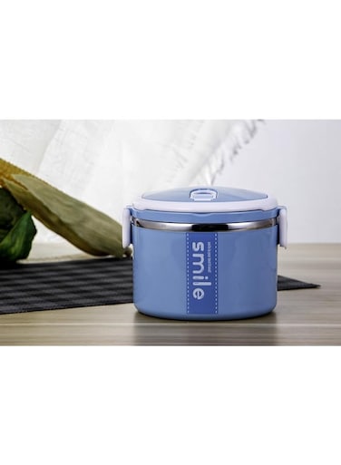 Delcasa DC1619 1000ML Single Layer Round Lunch Box Leak Proof &amp; Airtight Lid Food Storage Container Stainless Steel Inner, Non Toxic and Design Portable and Dishwasher, assorted