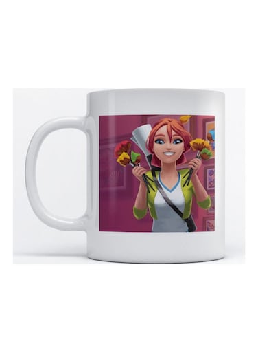 Mug Girl Animation for Coffee and Tea White