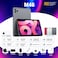 Modio M46 10.1 Inch Android 15 Tablet, 12GB RAM, 512GB ROM, 10000mAh Battery, In-Cell IPS Display, Dual SIM, 8MP Front &amp; 20MP Rear Camera, Wireless Keyboard, Mouse &amp; Stylus Included Pink
