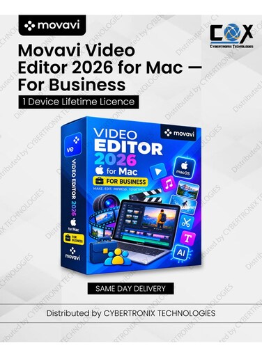 Movavi Video Editor 2026 for Mac For Business   1 Device Lifetime   Digital License