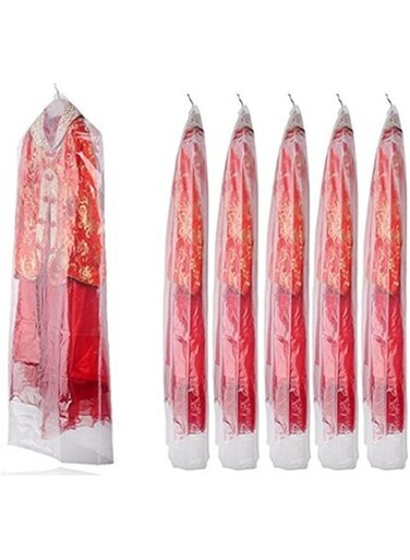Dealglad 10pcs Plastic Transparent Clothes Suit Garment Dustproof Cover Storage Bag (60 x 90cm - Thicken)