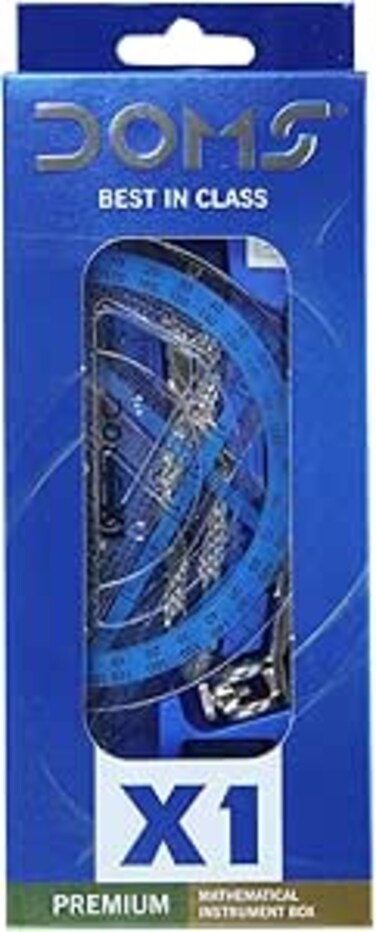 Doms X1 Premium Mathematical Drawing Instrument Box   Best In Class   Ensures Accuracy &amp; Perfection   Geometry Box For Students   Set of 10 Instruments