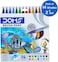 Doms Non-Toxic Brush Pen in Cardboard Box (14 Assorted Shades x 2 Set) (Model Number: DM8137P2)