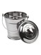 Stainless Steel Bucket With Lid Silver 4Liters