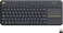 Logitech K400 Plus TKL Wireless Membrane Keyboard for PC/TV/Laptop/Tablet with Built-in Touchpad &ndash; Black (International Version)