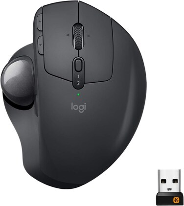 Logitech MX Ergo Advance Wireless Trackball Mouse - Black (International Version)