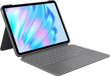 Logitech Combo Touch iPad Air 11-inch (M2 &amp; M3), iPad Air (5th gen - 2022) Keyboard Case - Oxford Gray (International Version)