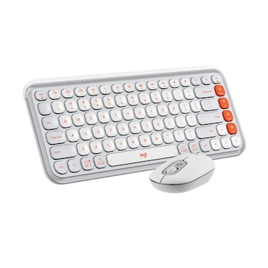 Logitech POP Icon Keyboard &amp; Mouse Combo - Off White/Orange (International Version)