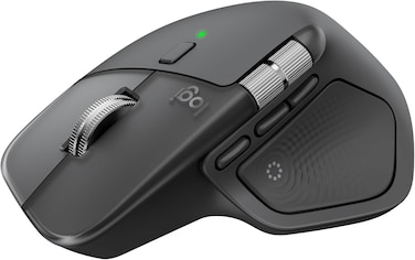Logitech MX Master 4 Ergonomic Wireless Mouse with Advanced Performance Haptic Feedback, Ultra-Fast Scrolling &ndash; Graphite (International Version)