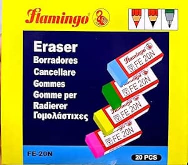 Flamingo FE-20N Eraser Set Pack Of 20.