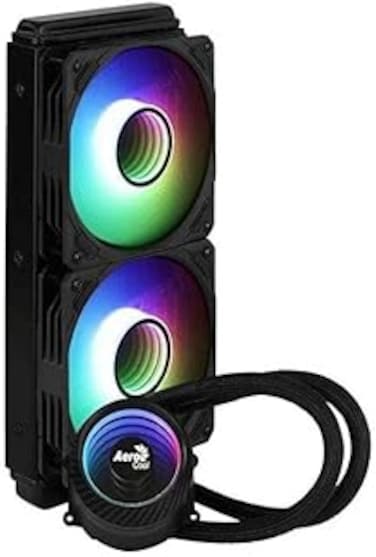 Aerocool Mirage L240, CPU Liquid Cooling, 2 ARGB Fans 12cm, TDP 400W, Black