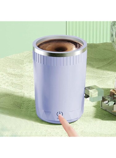 High Speed Stirring Cup, Electric Self Stirring Coffee Cup with Lid, Automatic Magnetic Stirring Mug, Small Mixing Cups, with Easy One-Buttom Design, Suitable for Home Outdoor, Stainless Steel