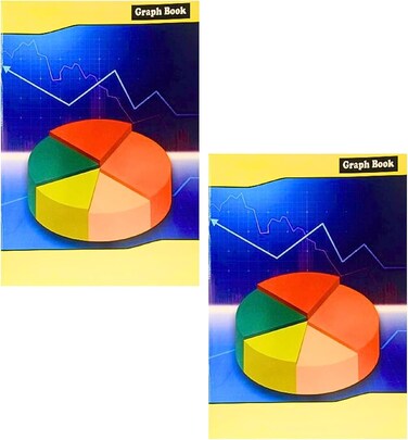 Graph Paper Pad, A4, Squared Grid Paper book for Mathematics, Science, Engineers, Drawing, School Supplies, 50 Sheets (Pack of 2)