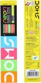 Doms Neon Rubber Tipped HB/2 Graphite Pencils (Pack of 10 x 5 Set) (Model Number: DM7940P5)