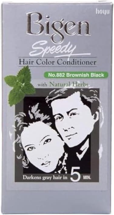 Bigen Speedy Hair Color Conditioner No. 882   Brownish Black   Ammonia-Free Formula for Soft, Lustrous Hair