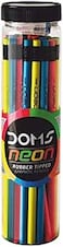 Doms Neon Rubber Tipped HB/2 Graphite Pencil Set   Jar Pack, 30 Pieces   Contains Pencils, Sharpener, Eraser &amp; Scale