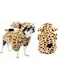Funny Halloween Dog Giraffe Costume Outfits Clothes Winter Warm Fleece Dog Pet Cat Jacket Coat Hoodie (Coffee, L)